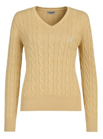 U.S. Polo Assn. Sweter w kolorze beżowym