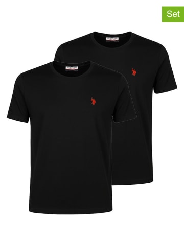 U.S. Polo Assn. Koszulki (2 szt.) w kolorze czarnym