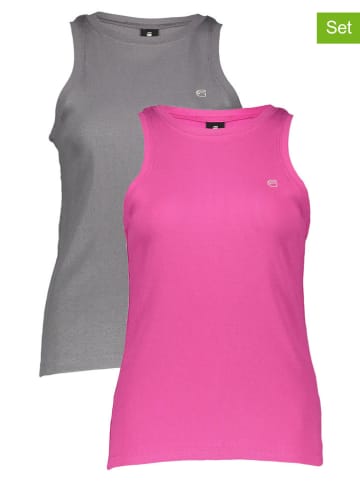 G-Star 2-delige set: tops roze/grijs