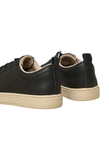 s.Oliver Leren sneakers zwart