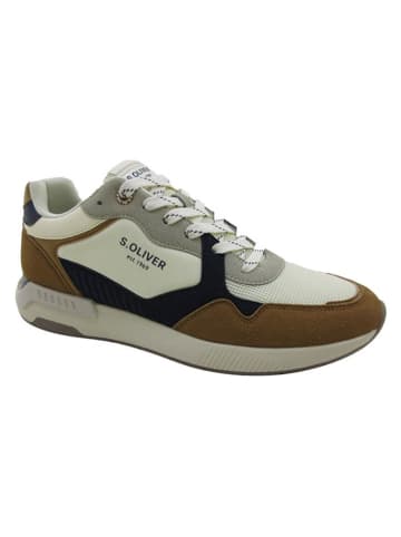 s.Oliver Sneakers bruin/crème
