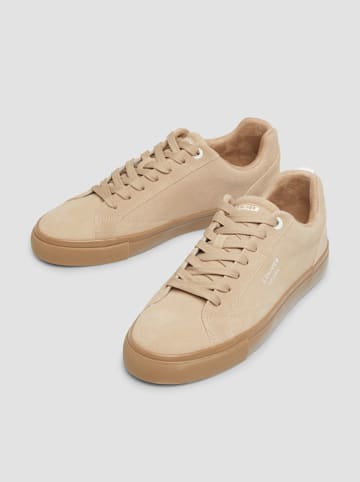 s.Oliver Leren sneakers beige