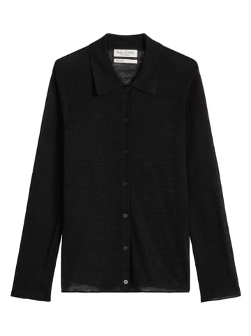 Marc O'Polo Leinen-Cardigan in Schwarz