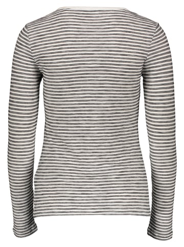 Marc O'Polo Longsleeve in Schwarz/ Weiß