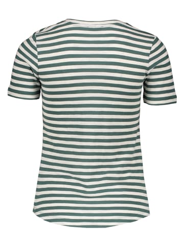 Marc O'Polo Shirt in Grün/ Weiß