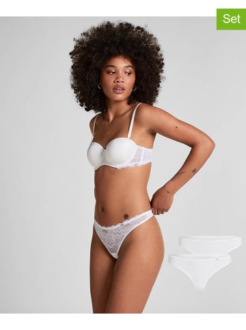 Hunkemöller 2-delige set: strings wit