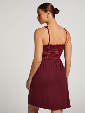 Hunkemöller Koszulka nocna w kolorze bordowym