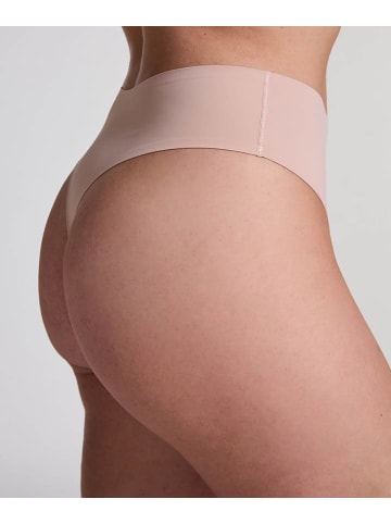 Hunkemöller Stringi high waist (2 pary) w kolorze beżowym