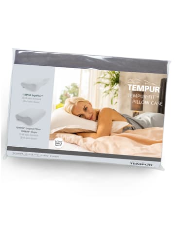 Tempur Jersey kussensloop "Ombracio" grijs - (L)56 x (B)48 cm