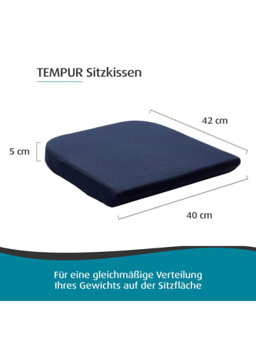 Tempur Zitkussen blauw - (L)42 x (B)40 cm