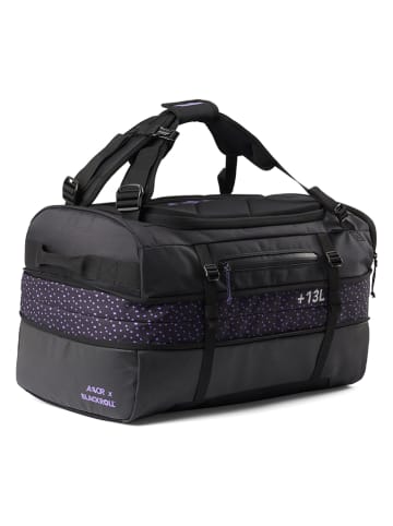 AEVOR 2tlg. Set: "Blackroll Edition" - Reisetasche und Massagerolle in Schwarz/ Lila - (B)52 x (H)34 x (T)25 cm