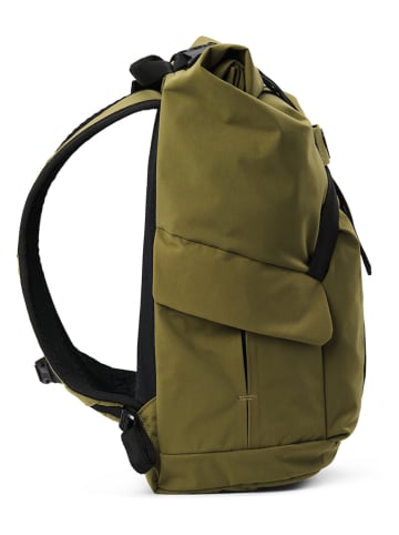 PinqPonq Rucksack "Kross" in Oliv - (B)32 x (H)44 x (T)22 cm