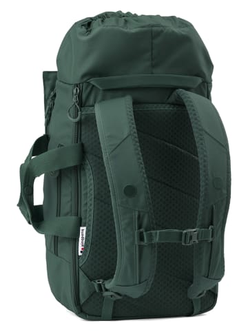 PinqPonq Rugzak "Blok Medium" donkergroen - (B)30 x (H)44 x (D)24 cm