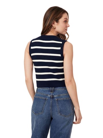 Scotch & Soda Kamizelka dzianinowa w kolorze granatowo-białym