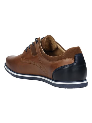 Wojas Leren veterschoenen lichtbruin