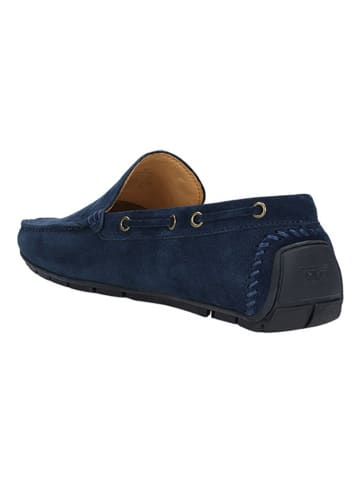 Wojas Leder-Mokassins in Dunkelblau