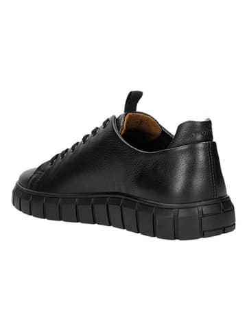 Wojas Leder-Sneakers in Schwarz