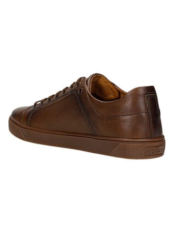 Wojas Skórzane sneakersy w kolorze brązowym