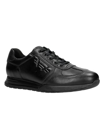 Wojas Leder-Sneakers in Schwarz