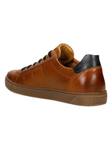 Wojas Leder-Sneakers in Hellbraun