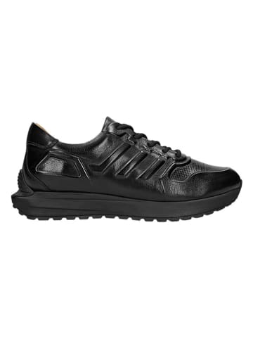 Wojas Leder-Sneakers in Schwarz