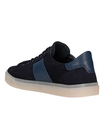 Wojas Leren sneakers donkerblauw/blauw