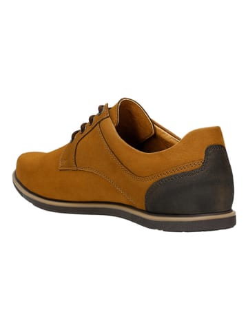 Wojas Leder-Schnürschuhe in Hellbraun