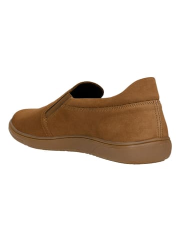 Wojas Leder-Slipper in Hellbraun
