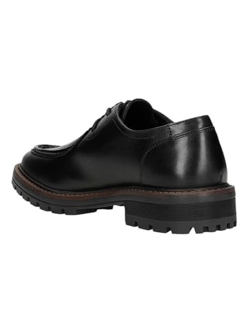 Wojas Skórzane trzewiki w kolorze czarnym