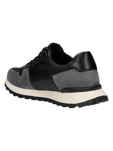 Wojas Leren sneakers zwart/grijs