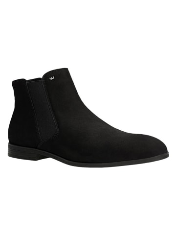 Wojas Leder-Chelsea-Boots in Schwarz