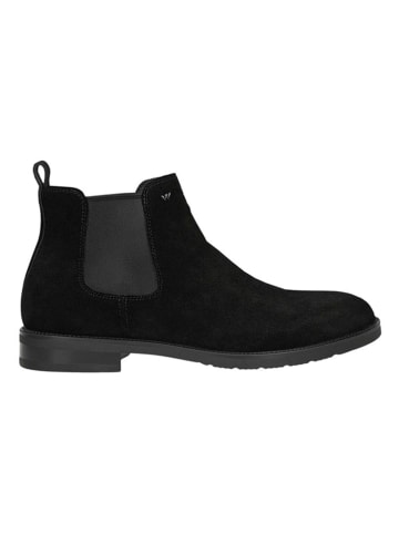 Wojas Leder-Chelsea-Boots in Schwarz