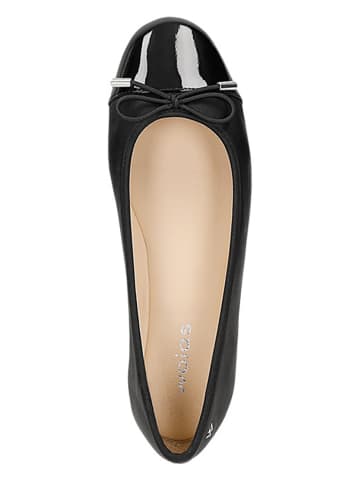 Wojas Leder-Ballerinas in Schwarz