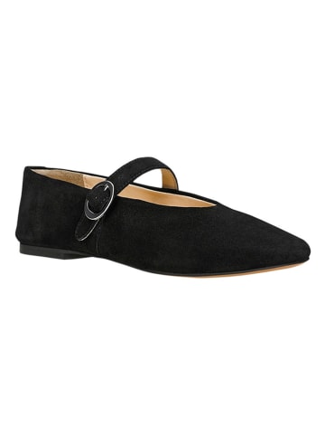 Wojas Leder-Ballerinas in Schwarz