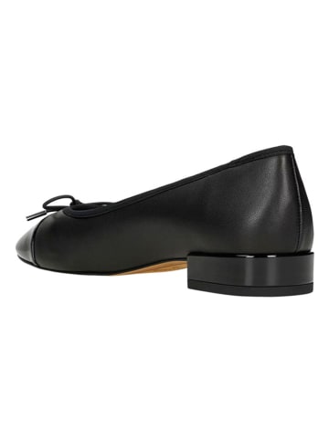 Wojas Leren ballerina's zwart