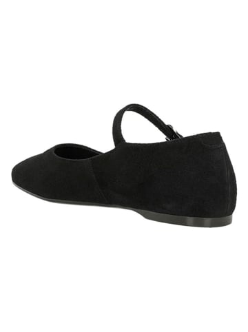 Wojas Skórzane baleriny w kolorze czarnym z paskiem