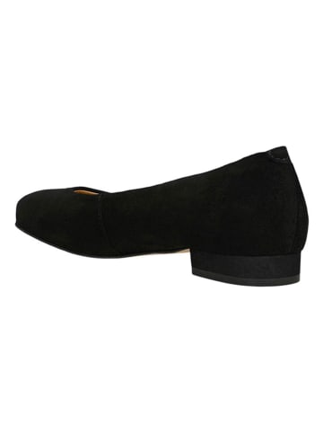 Wojas Leren ballerina's zwart