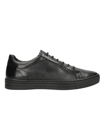 Wojas Leder-Sneakers in Schwarz