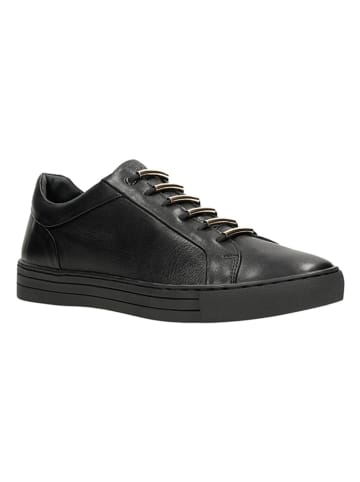 Wojas Leder-Sneakers in Schwarz