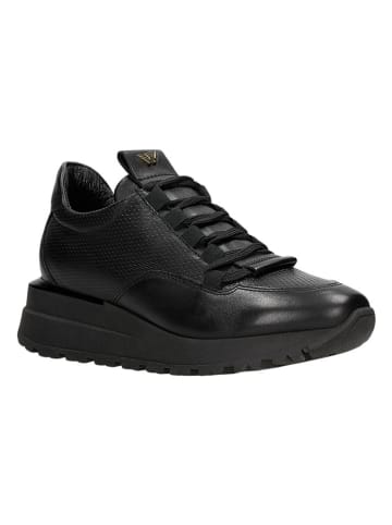 Wojas Leder-Sneakers in Schwarz