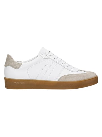 Wojas Leren sneakers wit/beige