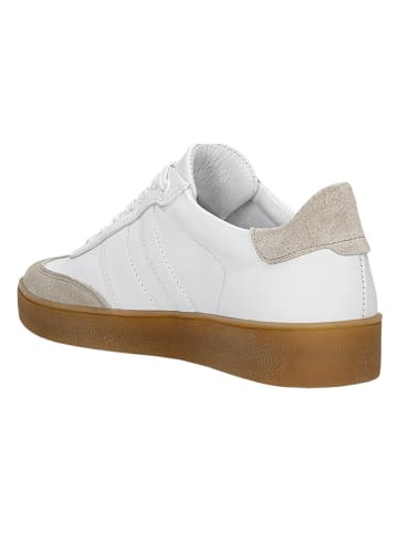 Wojas Leren sneakers wit/beige