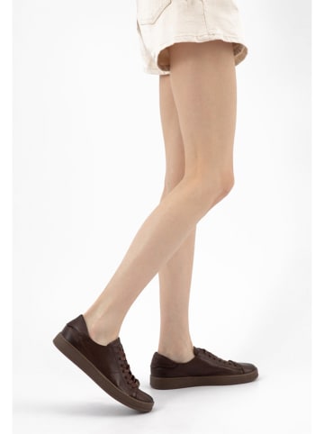Wojas Leder-Sneakers in Braun