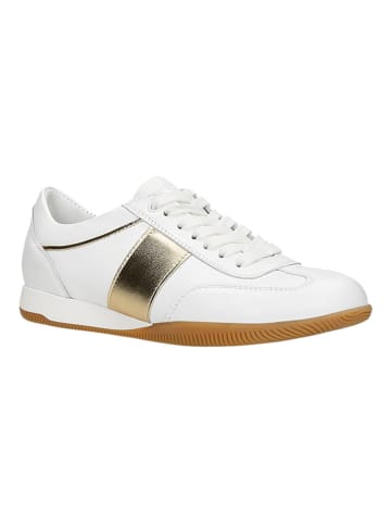 Wojas Skórzane sneakersy w kolorze biało-jasnobrązowym