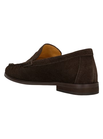 Wojas Skórzane mokasyny w kolorze brązowym