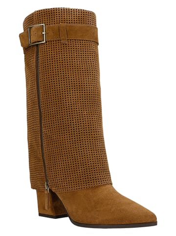 Wojas Leder-Stiefel in Hellbraun