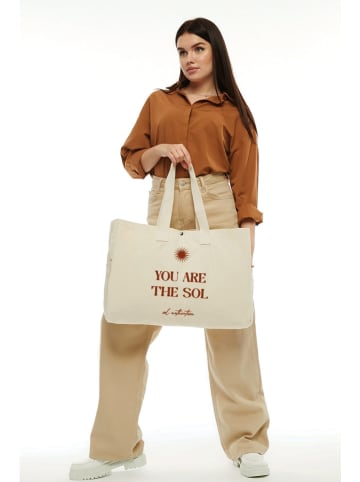 Lucky Bees Shopper crème - (B)50 x (H)36 x (D)12 cm