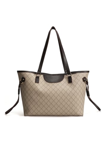 Lucky Bees Shopper bag w kolorze kremowo-brązowym - 50 x 28 x 15 cm
