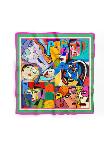 Lucky Bees Tuch in Bunt - (L)55 x (B)55 cm