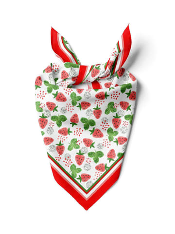 Lucky Bees Tuch in Rot/ Grün - (L)55 x (B)55 cm